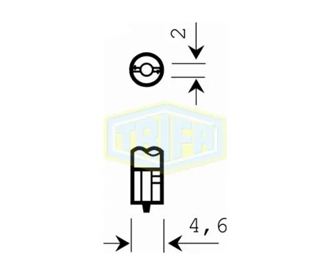 Лампа дополнительного освещения TRIFA W1.2W 12V 1.2W W2x4.6d, 1шт