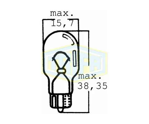 Лампа дополнительного освещения TRIFA W16W 12V 16W W2.1x9.5d, 1шт