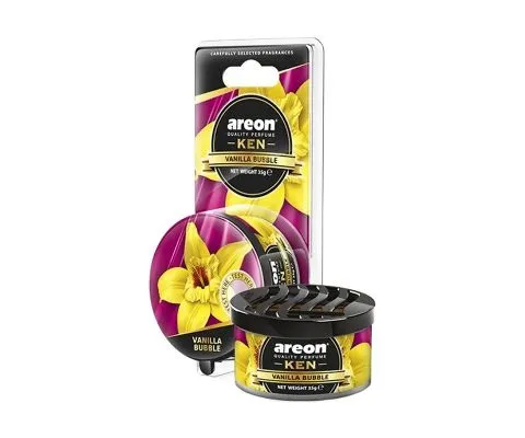 Ароматизатор AREON Ken Blister Vanilla Bubble (Ванильный пузырь), 35гр