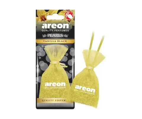 Ароматизатор AREON Pearls Vanilla Black (Черная ваниль), 1шт
