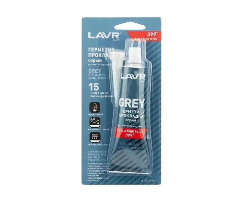 Герметик-прокладка серый высокотемпературный LAVR Grey, 85гр
