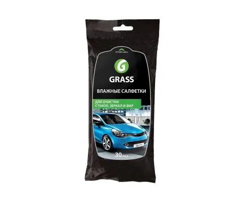Влажные салфетки GRASS для очистки стекол, зеркал и фар