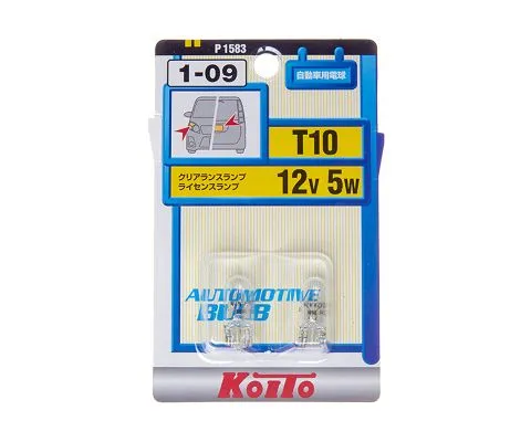 Лампа дополнительного освещения KOITO W5W 12V 5W T10, набор 2шт