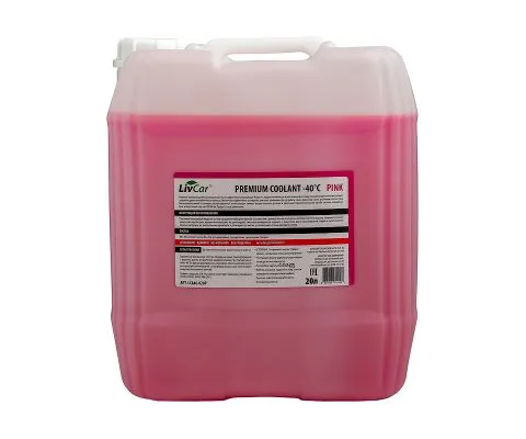 Антифриз LIVCAR Premium Coolant Pink (Розовый) -40°С, 1л на розлив