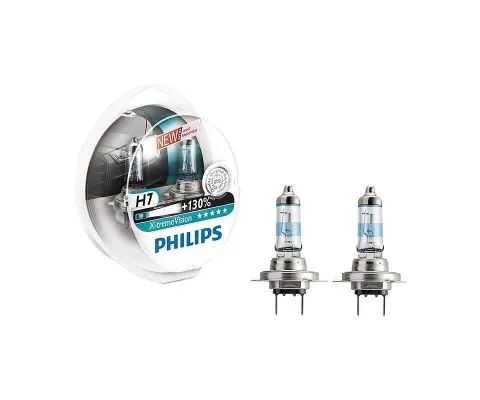 Лампа головного света PHILIPS X-tremeVision H7 12V 55W PX26d, набор 2шт
