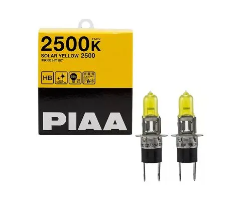 Лампа головного света PIAA Solar Yellow H3c 12V 55W P22d/5 T12, набор 2шт
