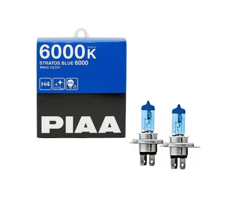 Лампа головного света PIAA Stratos Blue H4 12V 60/55W P43t, набор 2шт
