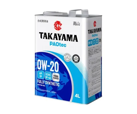 Моторное масло TAKAYAMA PAOtec 0W20 GF-6A SP, 4л