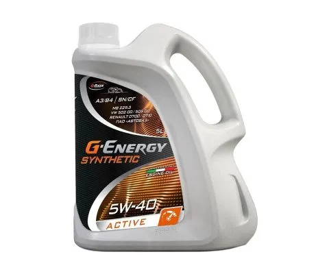 Моторное масло G-ENERGY Synthetic Active 5W40 SN/CF, 5л