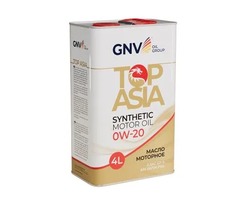 Моторное масло GNV Top Asia 0W20, 4л