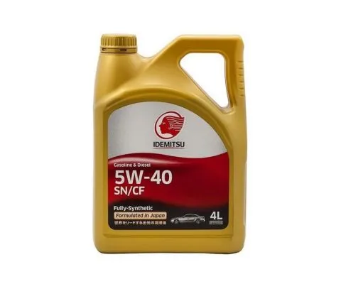 Моторное масло IDEMITSU 5W40 SN Fully Synthetic, 4л