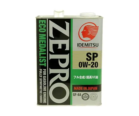 Моторное масло IDEMITSU Zepro Eco Medalist 0W20 SP/GF-6A, 4л