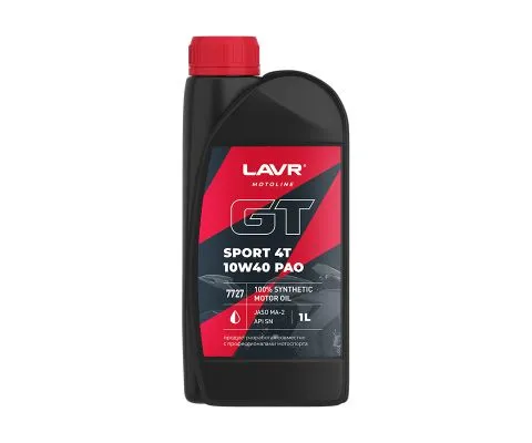 Моторное масло LAVR Moto GT Sport 4T 10W40, 1л