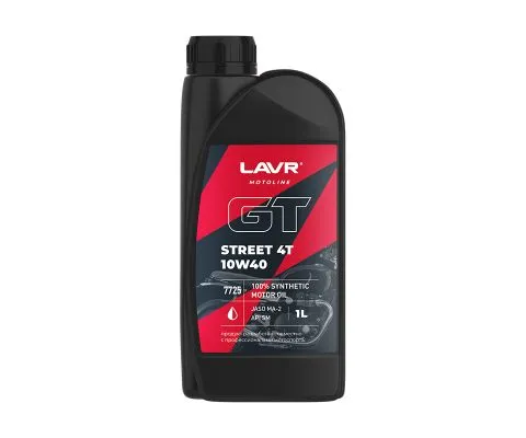 Моторное масло LAVR Moto GT Street 4T 10W40, 1л