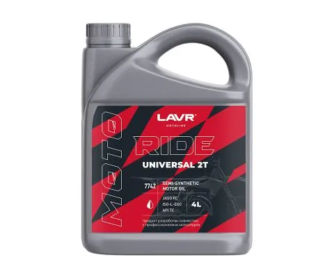 Моторное масло LAVR Moto Ride Universal 2T FC, 4л