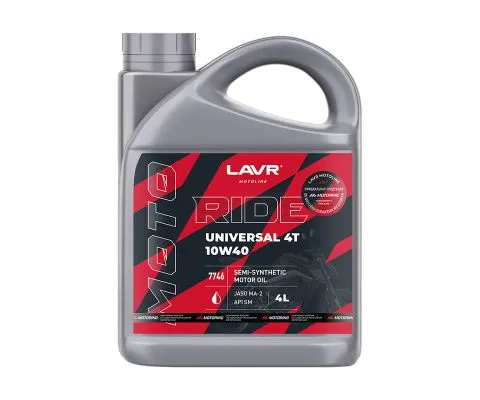 Моторное масло LAVR Moto Ride Universal 4T 10W40 SM, 4л