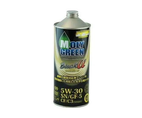 Моторное масло MOLYGREEN Premium Black α 5W30 SN/CF C3, 1л