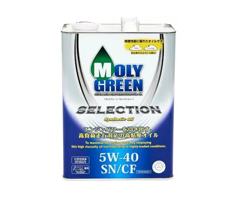 Моторное масло MOLYGREEN Selection 5W40 SN/CF, 4л