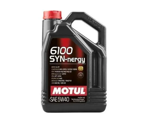 Моторное масло MOTUL 6100 Syn-Nergy 5W40, 5л