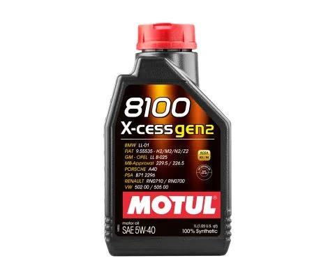 Моторное масло MOTUL 8100 X-Cess Gen2 5W40, 1л
