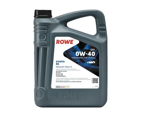 Моторное масло ROWE Hightec Synt RS 0W40, 5л