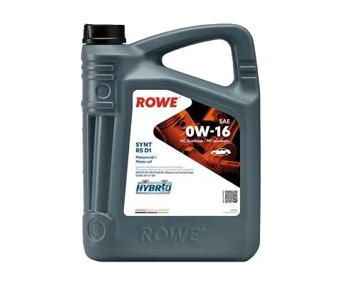Моторное масло ROWE Hightec Synt RS D1 0W16, 5л