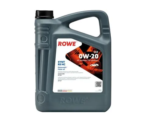 Моторное масло ROWE Hightec Synt RS HC 0W20, 5л
