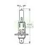 Лампа головного света TRIFA H1 24V 70W P14.5s, 1шт